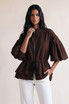 Balloon Sleeve Peplum Jacket