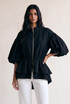 Balloon Sleeve Peplum Jacket