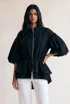 Balloon Sleeve Peplum Jacket