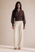 Fine Knit Cardigan With Fitted Waist