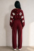 New York Slogan Hooded Sweatshirt And Jogger Set
