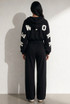 New York Slogan Hooded Sweatshirt And Jogger Set