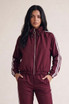 Stripes Gathered Neck Track Jacket