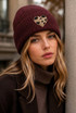 Leopard Heart Knitted Beanie Hat