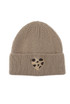 Leopard Heart Knitted Beanie Hat