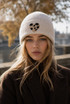 Leopard Heart Knitted Beanie Hat