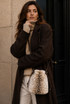 Faux Fur Cross Body Pouch Bag