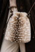 Faux Fur Cross Body Pouch Bag