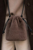 Faux Fur Cross Body Pouch Bag