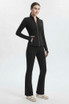 Golden Zipper Flare Tracksuit