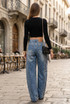 Polka Dots Barrel Denim Jeans 