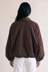 Brown Check Balloon Sleeve Jacket