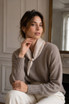 Pearl Clasp Knitted Neck Scarf