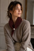 Pearl Clasp Knitted Neck Scarf