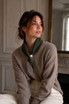Pearl Clasp Knitted Neck Scarf