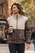 Teddy Fleece Collar Leopard Jacket