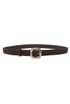 Oversized Buckle Suede Belt 
