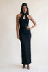 Ruched Keyhole Maxi Dress