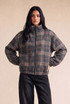 Plaid Fleece Bomber Jacket