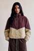 Two Tone High Neck Track Jacket