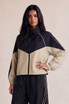 Two Tone High Neck Track Jacket