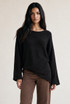 Fine Knit Jumper With Asymmetric Hem