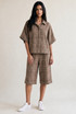 Tweed Check Oversized Shirt And Cropped Trousers