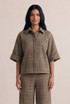 Tweed Check Oversized Shirt 