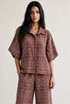 Tweed Check Oversized Shirt 