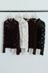 Lace Mandarin Neck Peplum Blouse