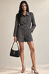 Check Cropped Jacket and Shorts Set