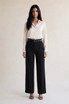 Wide Leg Trousers with Matching Belt