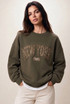 Oversized New York Applique Sweatshirt