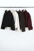 Funnel Neck Button Up Oversized Coat