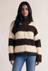 Two Tone High Neck Wool Zipper