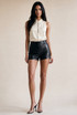 Faux Leather High Waisted Shorts