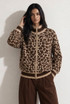 Leopard Print Full Zip Cardigan
