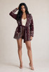 Paisley Print Belted Cardigan