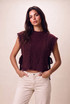Cable Knit Lace Trim Cropped Jumper