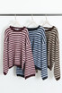Fluffy Knit Striped Jumper