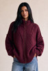  Oversized Full Zip Cardigan