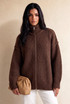  Oversized Full Zip Cardigan