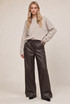 PU Wide Leg Trousers