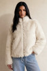 Funnel Neck Fur Coat