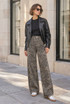 Leopard Wide Leg Jeans