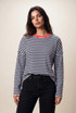 Two Tone Stripes Full Sleeves Top