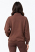 Half Zip Oversized Sweatshirt With Pockets