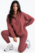 Half Zip Oversized Sweatshirt With Pockets
