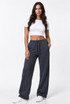 Side Pleat Wide Leg Jogger 