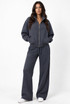 Side Pleat Wide Leg Jogger 